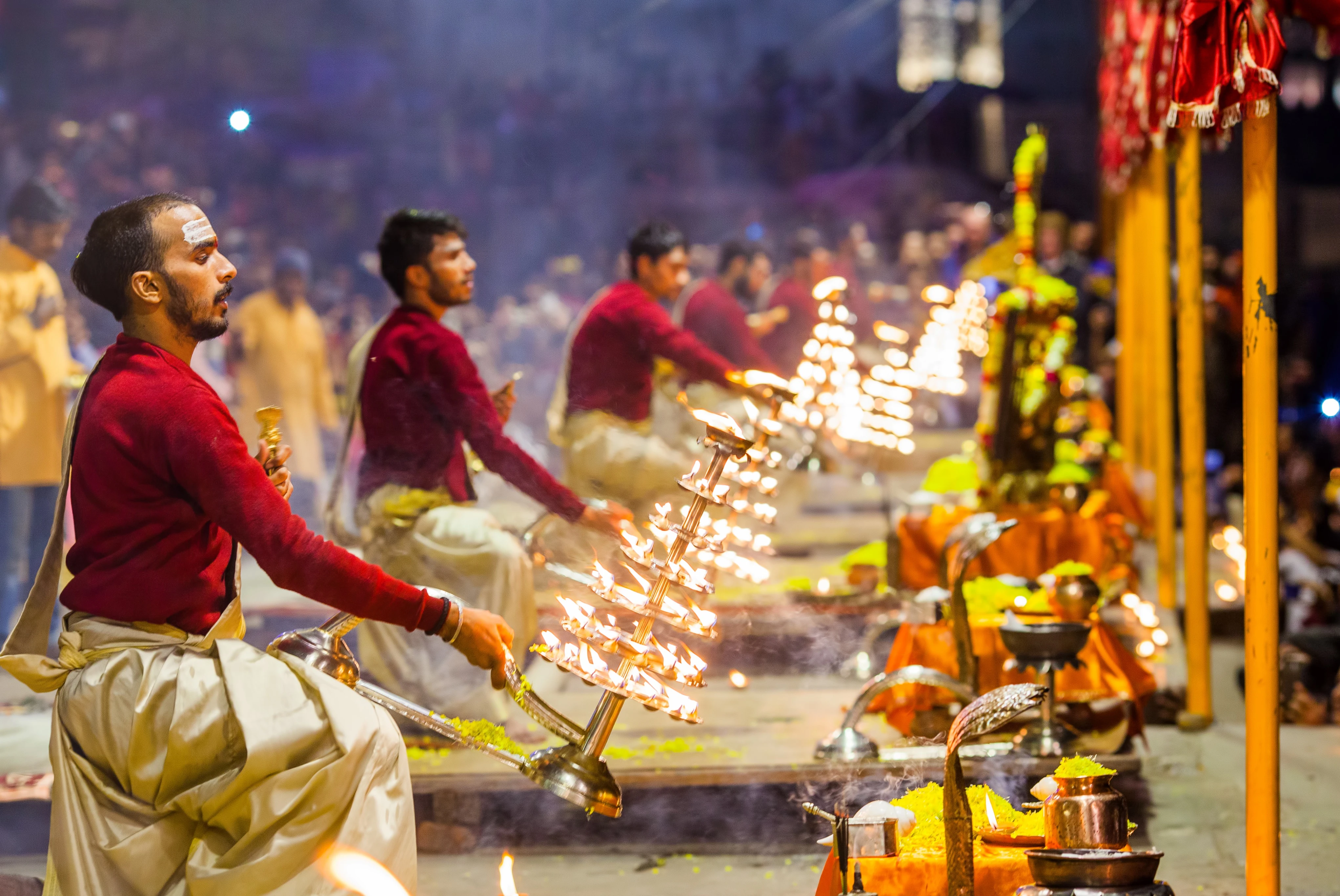 Witness Ganga Aarti on the Ghats of Varanasi